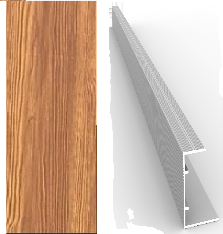 Moulure à Plancher en "C" de 194" Teck